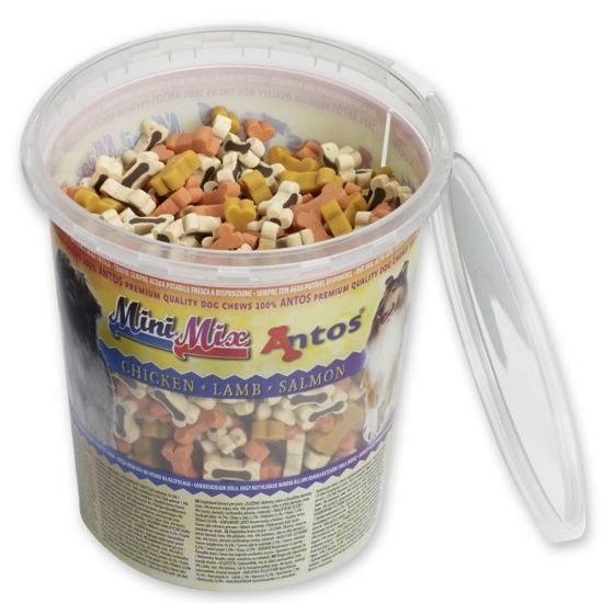 Antos Mini Mix - Кучешко лакомство мек снакс с пиле, агне, сьомга 500 гр