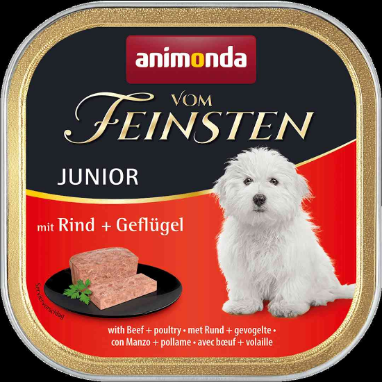 Animonda Vom Feinsten Junior Beef Poultry -Пастет с говеждо и пилешко месо, за кучета от 1 до 12 месеца, 150 гр