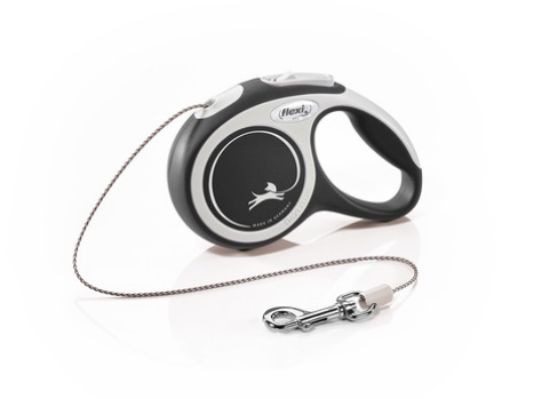 Flexi Comfort S -Автоматичен повод за кучета 5м лента, до 15кг, черно