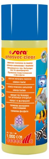 Sera Phosvec clear - Премахва минерална мътност и фосфати в аквариуми, 250 мл.