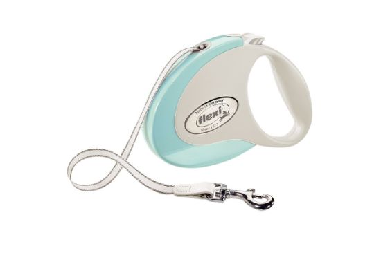 Flexi Style Medium - Автоматичен повод за кучета - 5м лента, до 25 кг, цвят мента