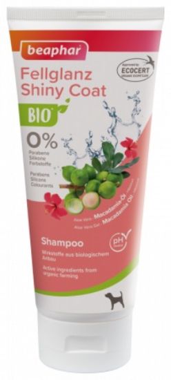 Beaphar BIO Shampoo Shiny Coat - Шампоан за кучета с био макадамия, хибискус, алое вера 200 мл.