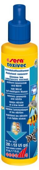 Sera Toxivec- Препарат за незабавна защита при силно замърсяване или при смяна на водата 250 мл.
