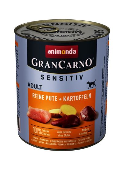 Animonda Gran Carno Sensitive - Храна за чувствителни кучета с пуешко месо и картофи, 800 гр