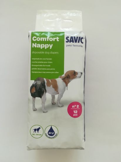 Savic Напи- Памперс за кучета , T2 34-44см, 12 бр.
