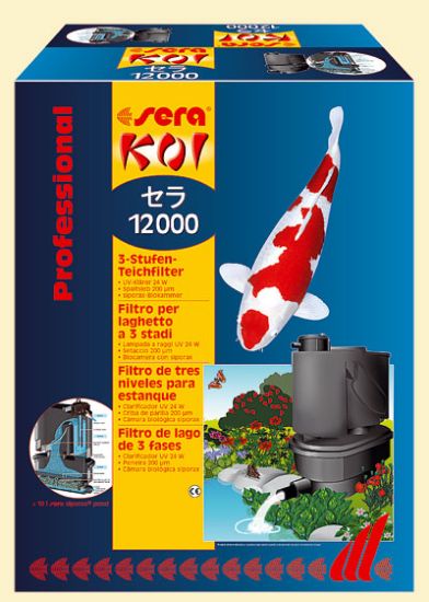 Sera - Езерен филтър Koi Professional 12000 + 1 помпа Сера РР12000 + маркуч 10 м за езера до 20 000 л.