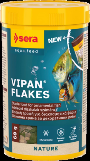 Sera Vipan Nature - Храна за всички видове рибки с инсекти и пребиотици,без оцветители и консерванти 250 мл.