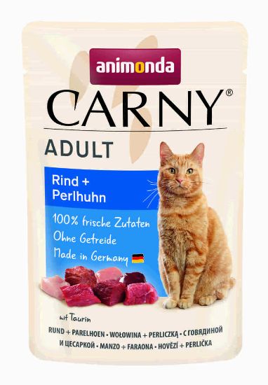 Animonda Carny Adult - Пауч за котки с говеждо и токачка, 85 гр