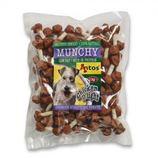 Chicken D'light Munchy - Кучешко лакомство солети с пилешко месо, 1 кг