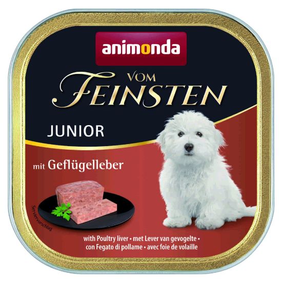 Animonda Vom Feinsten Junior Poultry Liver -Пастет с пилешки дроб, за кучета от 1 до 12 месеца, 150 гр
