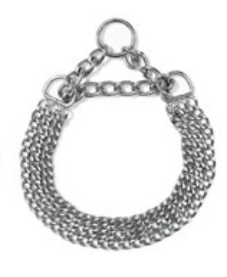 Миазоо - Троен , здрав стоманен удавник , колие за кучета 2.5 мм /65 см.