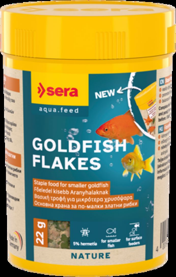 Sera Nature Goldy - Основна храна за златни рибки без оцветители и консерванти с инсекти 100 мл.