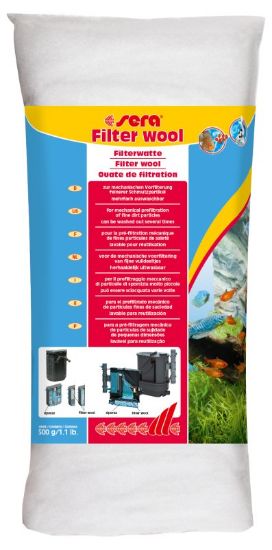Sera- Филтърна вата,пълнеж за отстраняване на механичните примеси във водата 500 гр.