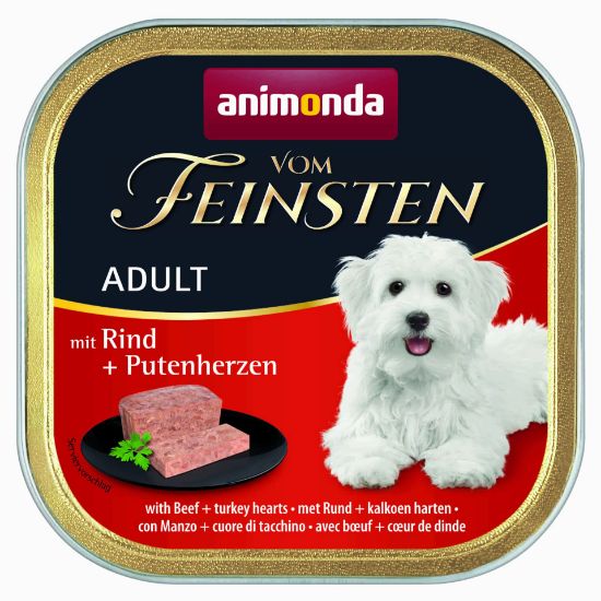 Animonda Vom Feinsten Classic Beef Turkey Hearts - Пастет с говеждо и пуешки сърца за кучета, 150 гр