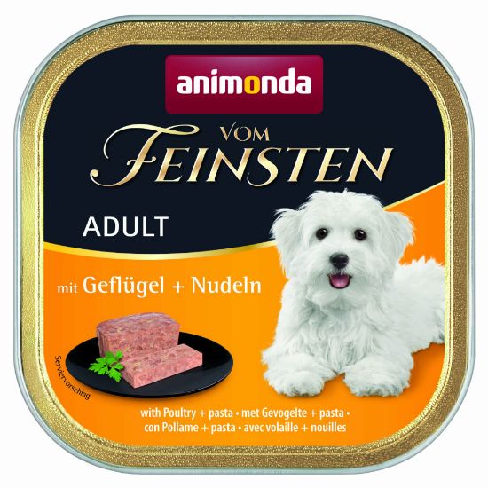 Animonda Vom Feinsten with Poultry and Pasta - Деликатесен пастет с пилешко и паста, за кучета над 1 година, 150 гр