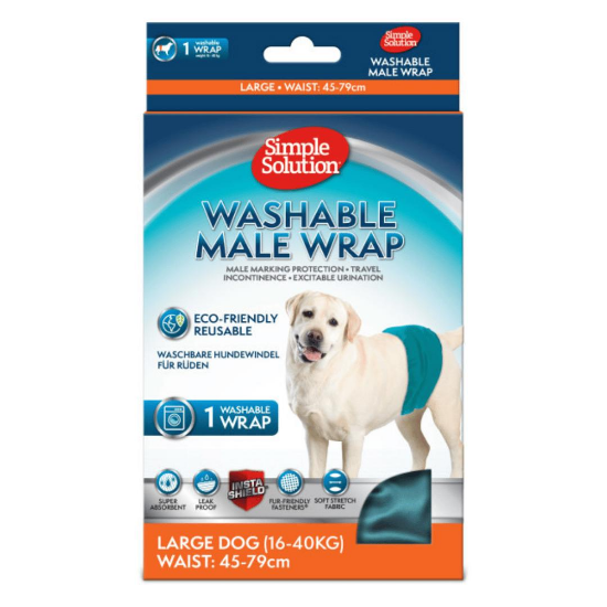 Simple Solution Large - Многократен памперс за мъжки кучета, 45-89 см.