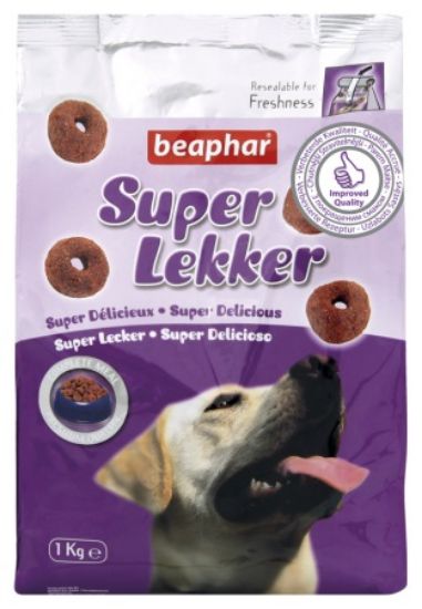 Beaphar Super Lekker - Полувалжна мека деликатесна храна за кучета, 1 кг