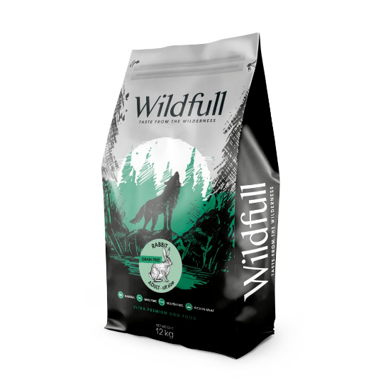 Wildfull dog rabbit all size - Пълноценна суха храна за израснали кучета от всички породи, без зърно, със заешко месо, 12 кг.