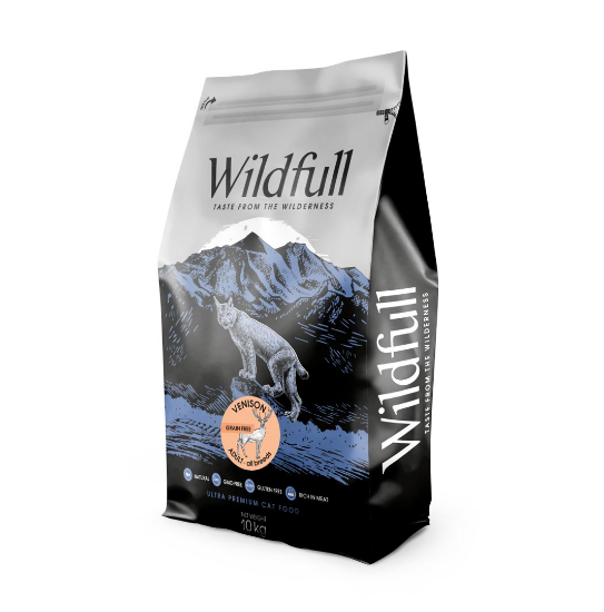 Wildfull cat venison adult - Пълноценна храна за израснали котки над 1 година, без зърно, с еленско месо , 10 кг.