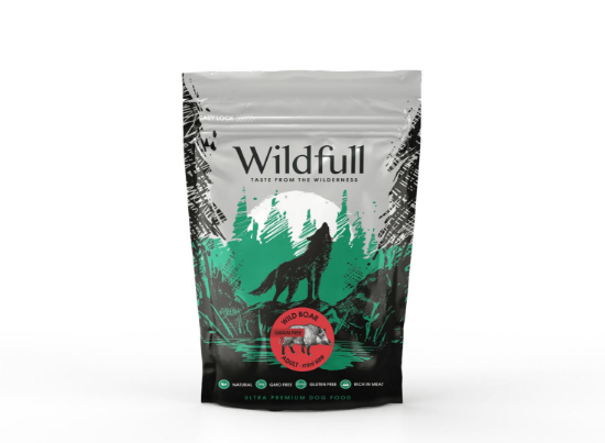 Wildfull dog wildboard mini size - Пълноценна суха храна за израснали кучета от малки и мини породи, без зърно, с месо от дива свиня, 500 гр.