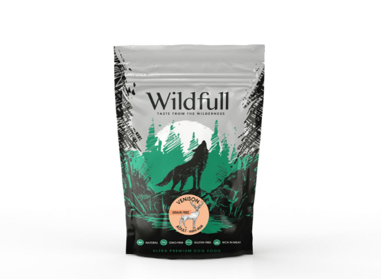 Wildfull dog venison mini size - Пълноценна суха храна за израснали кучета от мини породи, без зърно, с еленско месо, 500 гр.