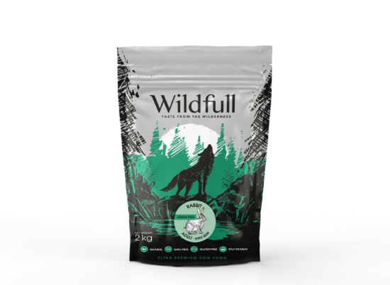 Wildfull dog rabbit mini size - Пълноценна суха храна за израснали кучета от мини породи, без зърно, със заешко месо, 2 кг.