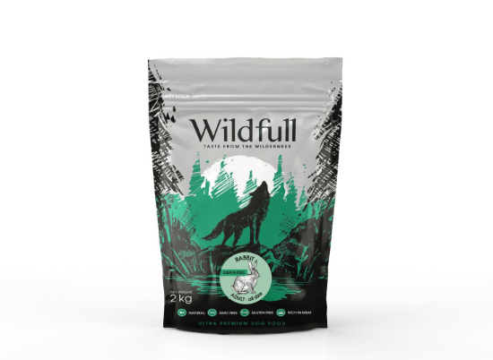 Wildfull dog rabbit all size - Пълноценна суха храна за израснали кучета от всички породи, без зърно, със заешко месо, 2 кг.