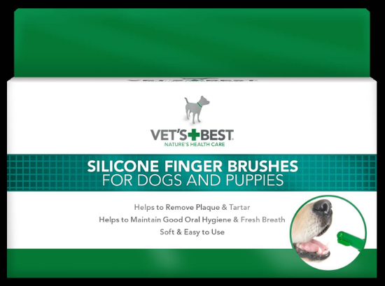 Vet`s Best Dental Finger Brush - Четка за зъби напръстник за кучета, 5 броя