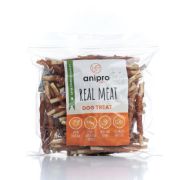 Anipro Real Meat - Лакомство за кучета, солети от телешка кожа обвити с пилешко месо 12 см - 1 кг 2