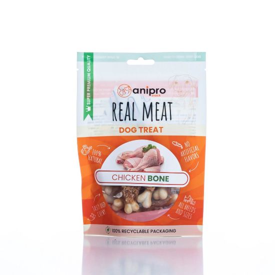 Anipro - Лакомство за кучета, кокалчета обвити с пилешко месо - 80 гр
