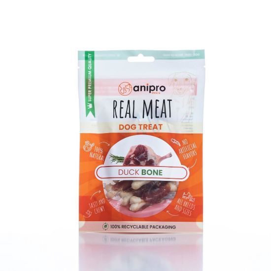 Anipro - Лакомство за кучета, кокалчета обвити с патешко месо - 80 гр