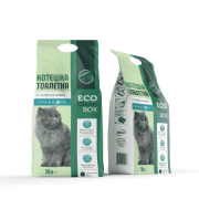 Eco Clean Box - Котешка постелка за тоалетна от дървесни фибри /на пелети/, 10 л. 2
