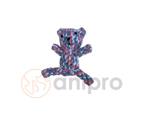 Anipro Play - Въжена играчка за кучета под формата на мече, 12 см. 110 гр.