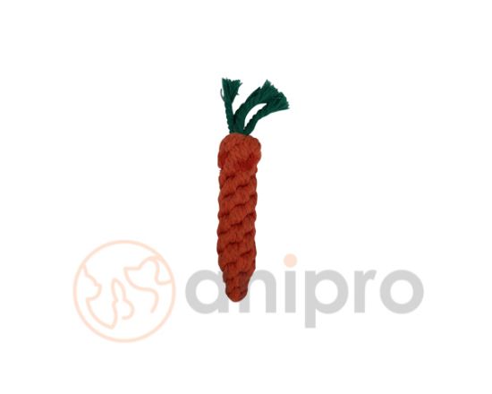 Anipro Play - Въжена играчка за кучета под формата на морков, 20 см. 55 гр.