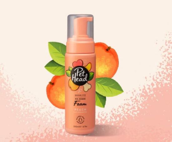 Pet Head Quick Fix - Шампоан-пяна без отмиване за кучета. с праскова и арганово масло , 200 мл.