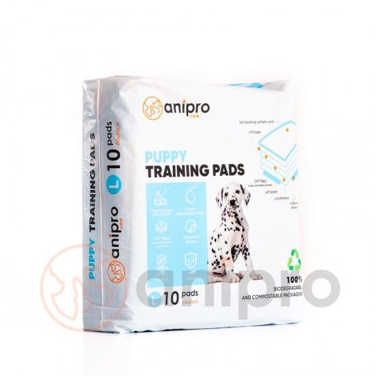 Anipro Large - Хигиенни подложки (памперси) създадени за приучаване на малки кученца към хигиенни навици, 60х60 см,10 броя