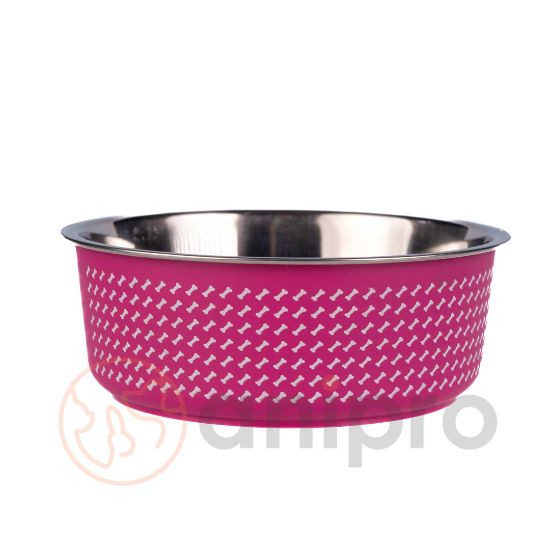 Anipro Alpha Fusion - Метална купа за храна и вода за кучета и котки, розова 12 см, 0.25 л.