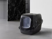 Savic Nestor Marble - Закрита котешка тоалетна черен мрамор/черно с филтър против миризми, 56х39х38.5 см. 2