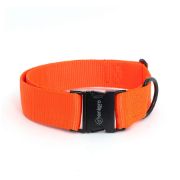 Anipro Extra Strong Black - Регулируем нашийник за кучета, лента, 40мм/45-70см - оранжев с черна тока 2