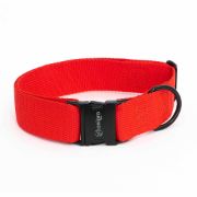 Anipro Extra Strong Black - Регулируем нашийник за кучета, лента, 40мм/45см-70см - червен с черна тока 2