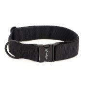Аnipro Extra Strong Black - Регулируем нашийник за кучета, лента, 40мм/45см-70см - черен с черна тока 1