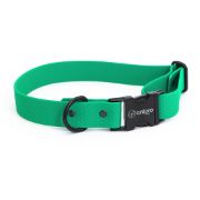 Anipro Hexagon - Регулируем нашийник за кучета, водоустойчива лента хексагон 25мм/35-55см пастелено зелен с черна тока 2