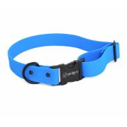 Anipro Hexagon - Регулируем нашийник за кучета, водоустойчива лента хексагон 25мм/35-55см светло син с черна тока 2