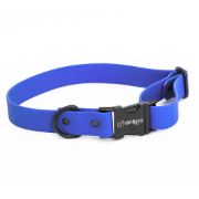 Anipro Hexagon - Регулируем нашийник за кучета, водоустойчива лента хексагон 25мм/35-55см тъмно син с черна тока 2