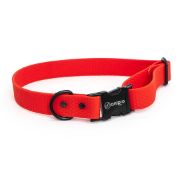 Anipro Hexagon - Регулируем нашийник за кучета, водоустойчива лента хексагон 25мм/35-55см червен с черна тока 2