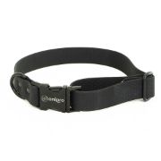 Anipro Hexagon - Регулируем нашийник за кучета, водоустойчива лента хексагон 25мм/35-55см черен с черна тока 1