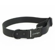 Anipro Hexagon - Регулируем нашийник за кучета, водоустойчива лента хексагон 25мм/35-55см черен с черна тока 2