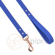 Anipro Hexagon - Повод лента хексагон за кучета, 20мм/120см тъмно син с карабинка розово злато 2