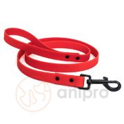 Anipro Hexagon - Повод лента хексагон за кучета, 20мм/120см червен с черна карабинка 1