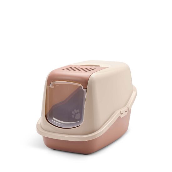 Savic Nestor - Котешка тоалетна с филтър против миризми, цвят Тоскана, 56х39х38.5см.